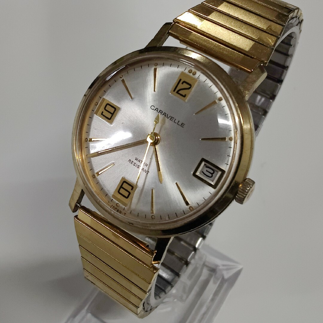 Bulova(ブローバ)の1970's ブローバ キャラベル デイト表示 ビンテージ手巻腕時計 メンズの時計(腕時計(アナログ))の商品写真