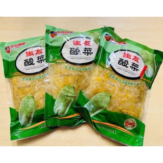 生友酸菜 東北 东北酸菜 酸菜丝 酸白菜 白菜の塩漬 500g 3袋(漬物)