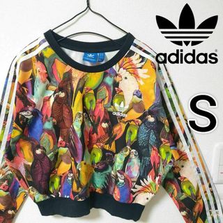 オリジナルス(Originals（adidas）)のadidas オウム ファーム フローラル スウェット 薄手トレーナー 短丈S(トレーナー/スウェット)