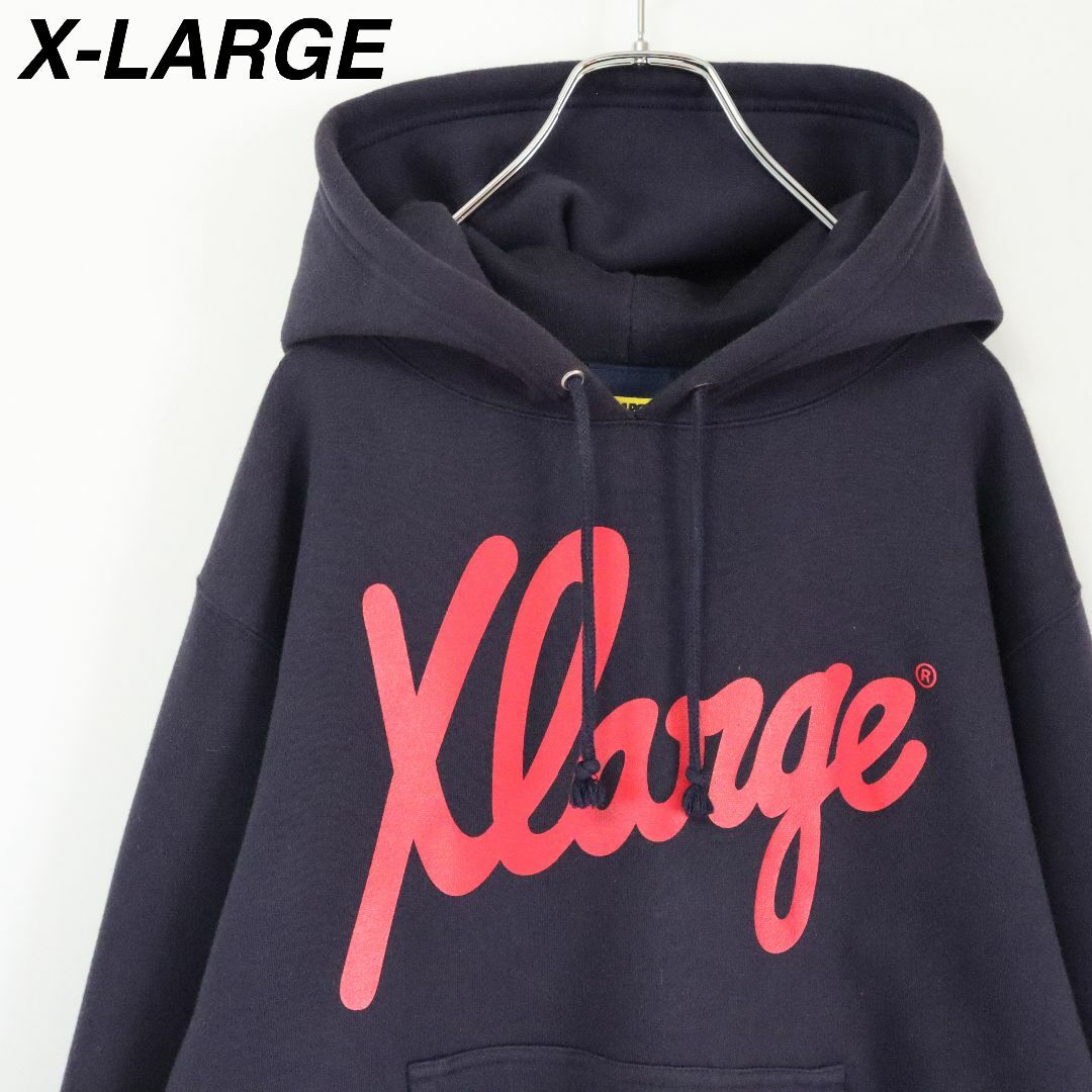 XLARGE - 【希少】エクストララージ／パーカー デカロゴ 裏起毛 M