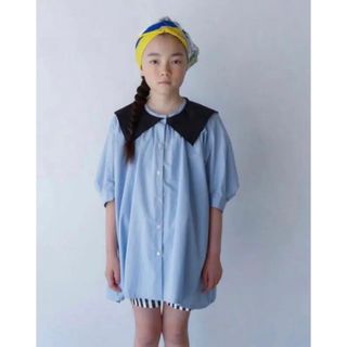 folk made sailor collar dress M シャツワンピース(ワンピース)