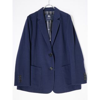 バーバリー(BURBERRY)のBURBERRY LONDONバーバリーロンドン 大きいサイズ 裏地チェック ウールコットンニット テーラードジャケット【46】【LJKA73632】(その他)