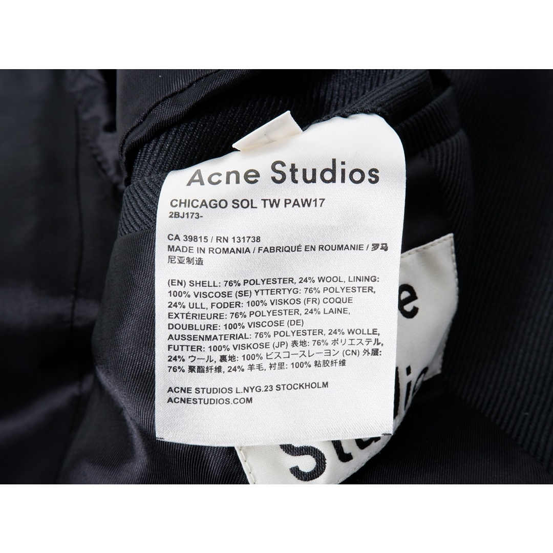 Acne Studios(アクネストゥディオズ)のAcne Studiosアクネ ストゥディオズ CHICAGO SOL TWメンズ 厚手ウールツイル ダブルテーラードジャケット【48】【MJKA73640】 メンズのジャケット/アウター(その他)の商品写真