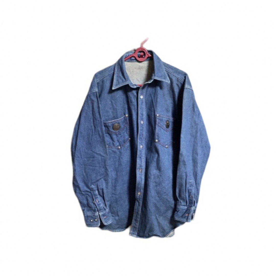 Karl Kani(カールカナイ)の90s【KANI】銀バッジ デニムシャツ メンズのジャケット/アウター(Gジャン/デニムジャケット)の商品写真