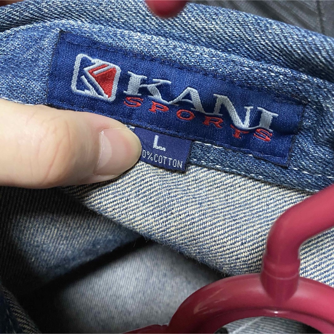 Karl Kani(カールカナイ)の90s【KANI】銀バッジ デニムシャツ メンズのジャケット/アウター(Gジャン/デニムジャケット)の商品写真