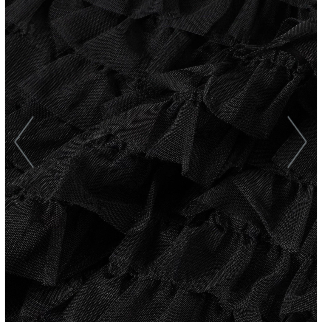 TORRAZZO DONNA(トラッゾドンナ)の【新品】TORRAZZO DONNA:メッシュ フリル スカート  レディースのスカート(ロングスカート)の商品写真