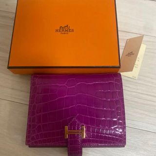 エルメス(Hermes)の美品　エルメス　ローズシェヘラザード　鑑定済み(財布)