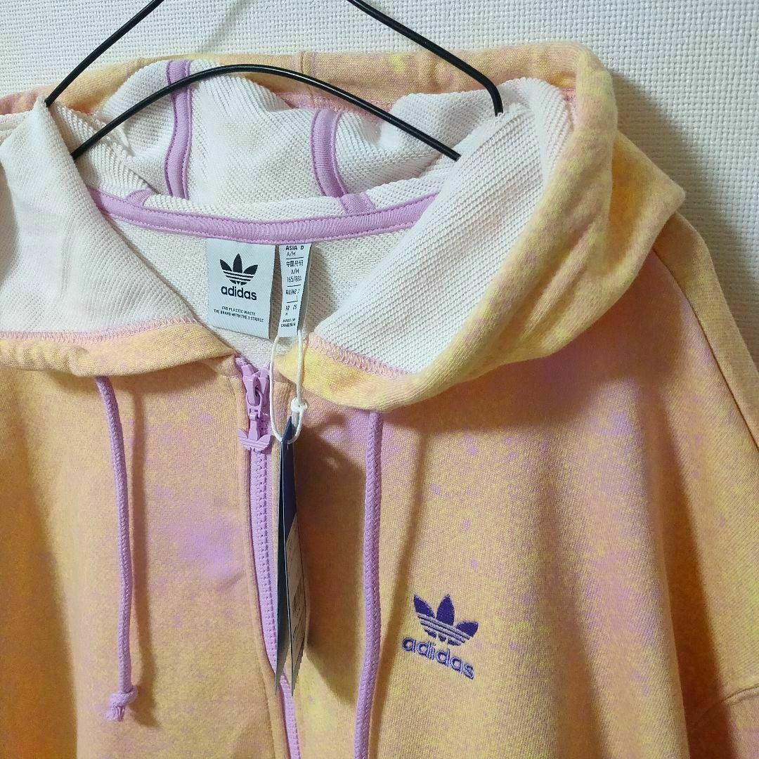 Originals（adidas）(オリジナルス)の新品 アディダス タイダイ マーブル ジップアップパーカー 女性L 裏毛タグ付き レディースのトップス(パーカー)の商品写真