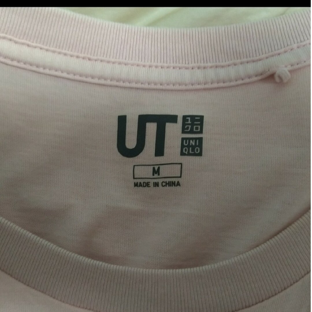 UNIQLO(ユニクロ)の銀魂 ユニクロ コラボTシャツ 定春 ピンク M レディースのトップス(Tシャツ(半袖/袖なし))の商品写真