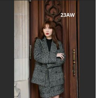 ハーリップトゥ(Her lip to)の23AW Hemingway Check Tweed Jacket(テーラードジャケット)