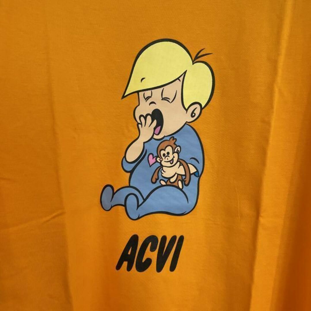 ACVI アクビ Tシャツ 半袖 SALU トップス オレンジ 新品 メンズのトップス(Tシャツ/カットソー(半袖/袖なし))の商品写真