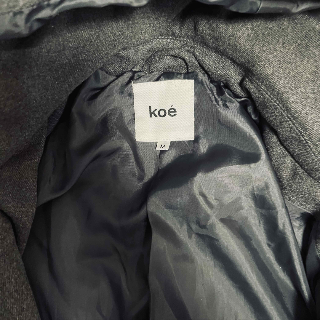 KOE フード脱着 中綿ステンカラーコート