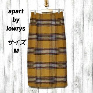 アパートバイローリーズ(apart by lowrys)のアパートバイローリーズ　(M)　起毛チェックタイトミディスカート(ひざ丈スカート)