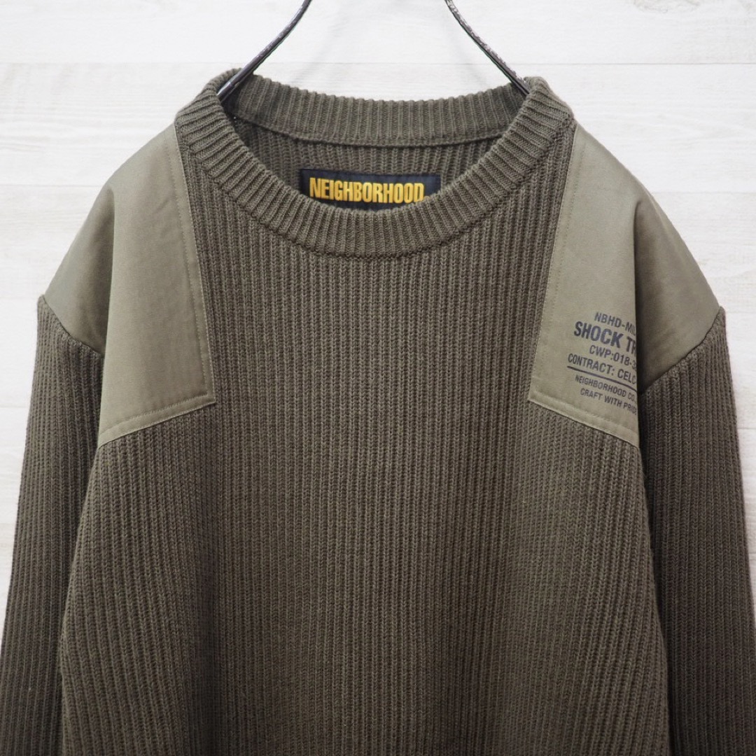 NEIGHBORHOOD(ネイバーフッド)のNBHD 18AW Commander/CW-Crew.LS OD/L メンズのトップス(ニット/セーター)の商品写真