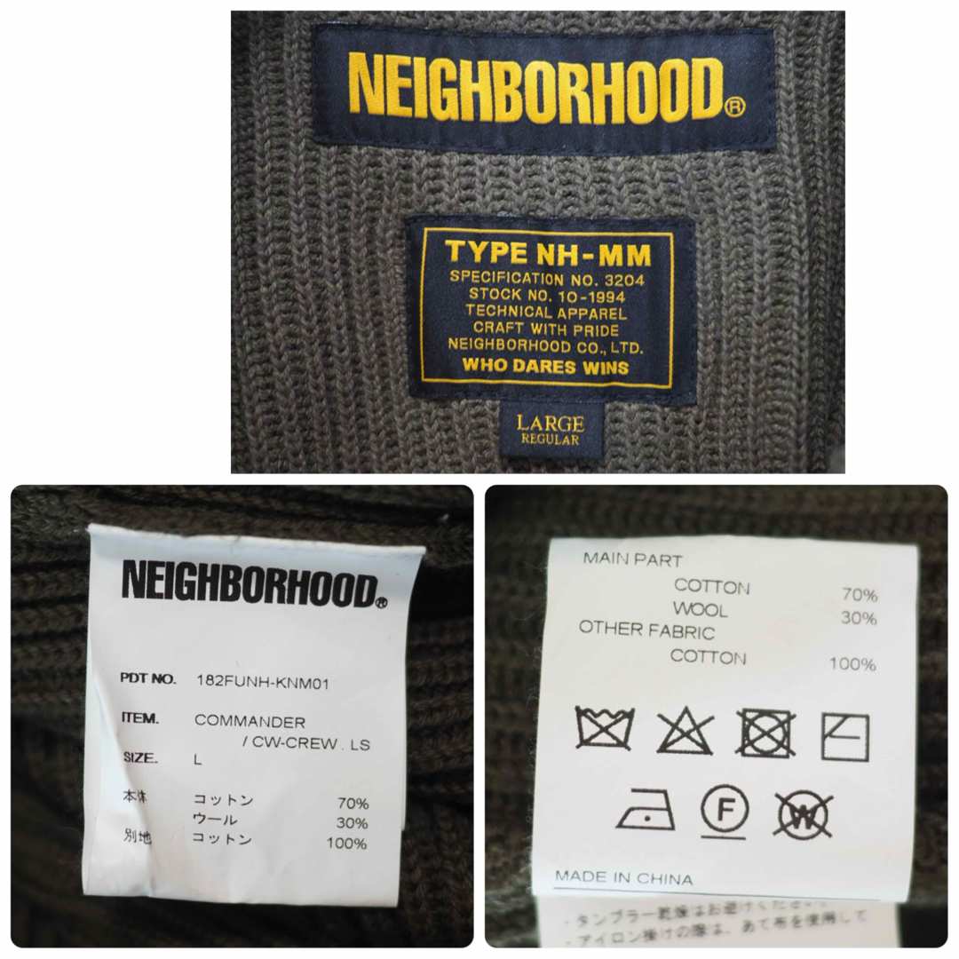 NEIGHBORHOOD(ネイバーフッド)のNBHD 18AW Commander/CW-Crew.LS OD/L メンズのトップス(ニット/セーター)の商品写真