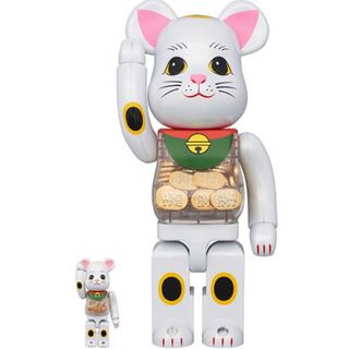 メディコムトイ(MEDICOM TOY)のBE@RBRICK 招き猫 小判 白メッキ 100％ & 400％(その他)