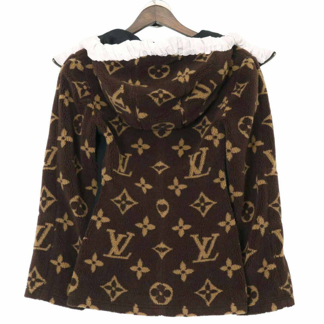 LOUIS VUITTON(ルイヴィトン)のルイヴィトン モノグラム ボア 切替 ジップアップ パーカー レディース ブラウン LOUIS VUITTON 【中古】 【アパレル・小物】 レディースのトップス(パーカー)の商品写真