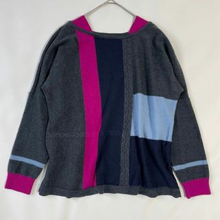 ソニアリキエル(SONIA RYKIEL)の【美品】sonia ソニアリキエル　コレクション　ウール　ケーブルニット　M(ニット/セーター)