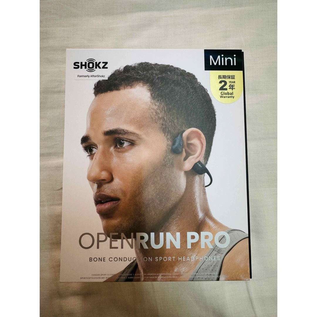 AFTERSHOKZ(アフターショックス)のShokz OpenRun pro mini ブラック　骨伝導イヤホン スマホ/家電/カメラのオーディオ機器(ヘッドフォン/イヤフォン)の商品写真