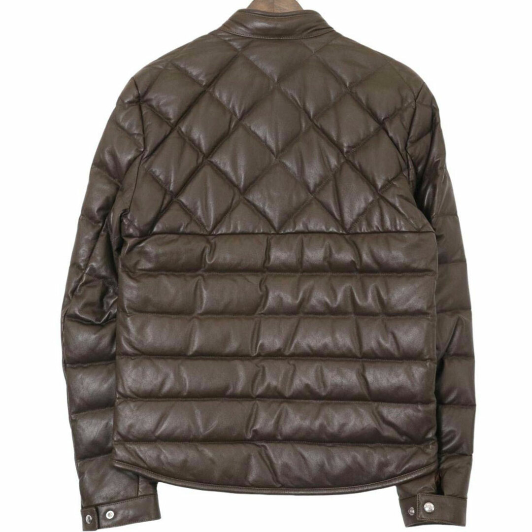 MONCLER(モンクレール)のモンクレール GRENELLE レザー ダウンジャケット 1A001 29 50118 メンズ ブラウン MONCLER 【中古】 【アパレル・小物】 メンズのジャケット/アウター(その他)の商品写真