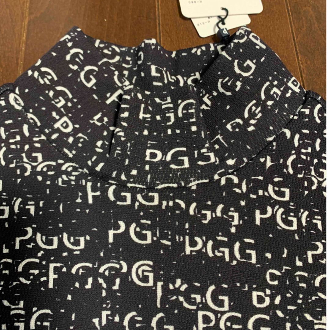 PEARLY GATES(パーリーゲイツ)のパーリーゲイツPGGロゴハイネックサイズ0 レディースのトップス(ニット/セーター)の商品写真