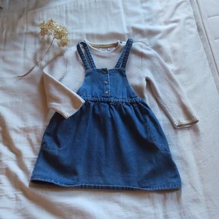 ザラキッズ(ZARA KIDS)のZARAベビー デニムスカート ワンピース(スカート)