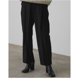 Nala pin tuck thermo pants BLACK(カジュアルパンツ)