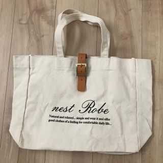 ネストローブ(nest Robe)の新品★nest Robe 本革ベルト付きビッグキャンバストート(トートバッグ)