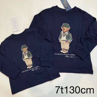 ラルフローレン(Ralph Lauren)の7t130cm グリーンハットベア　ロンT ラルフローレン  長袖(Tシャツ/カットソー)