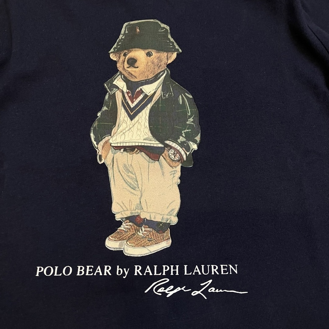 Ralph Lauren(ラルフローレン)の12m80cm  グリーンハットベア　ロンT ラルフローレン  長袖 キッズ/ベビー/マタニティのベビー服(~85cm)(Ｔシャツ)の商品写真