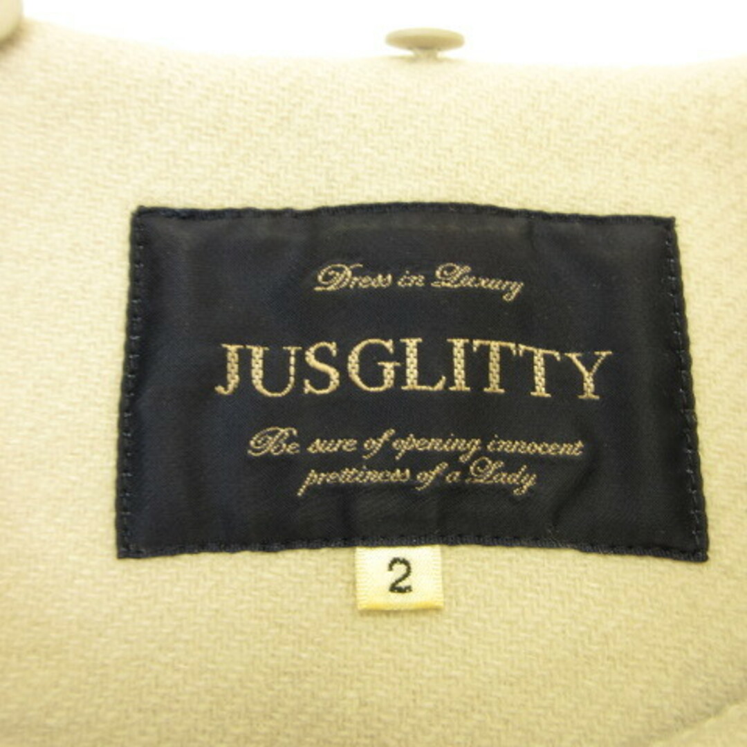 JUSGLITTY(ジャスグリッティー)のジャスグリッティー JUSGLITTY ノーカラーコート 長袖 ミディアム丈 レディースのジャケット/アウター(その他)の商品写真