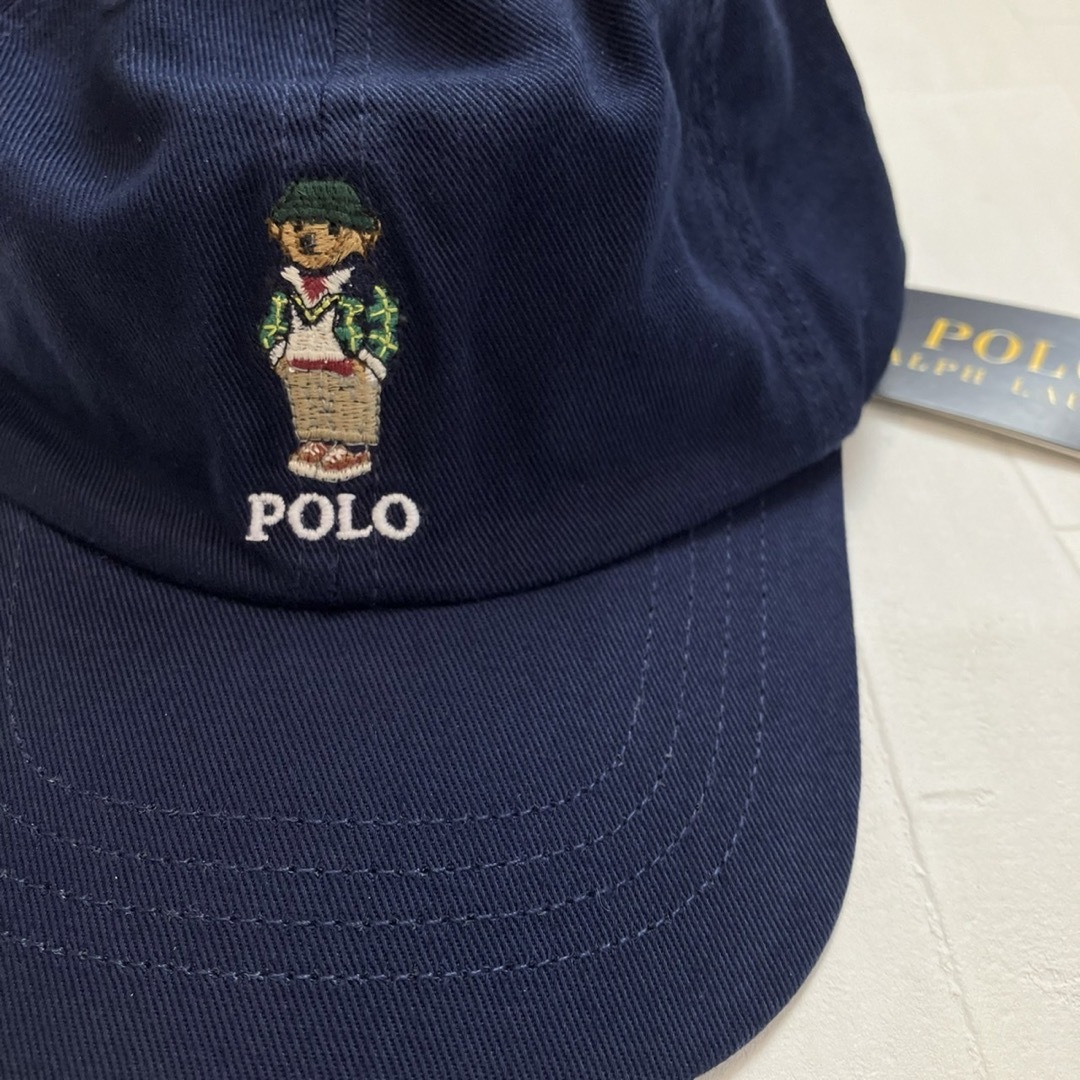 Ralph Lauren(ラルフローレン)の4-7歳　ラルフローレン  ネイビー　ベア刺繍　キャップ キッズ/ベビー/マタニティのこども用ファッション小物(帽子)の商品写真