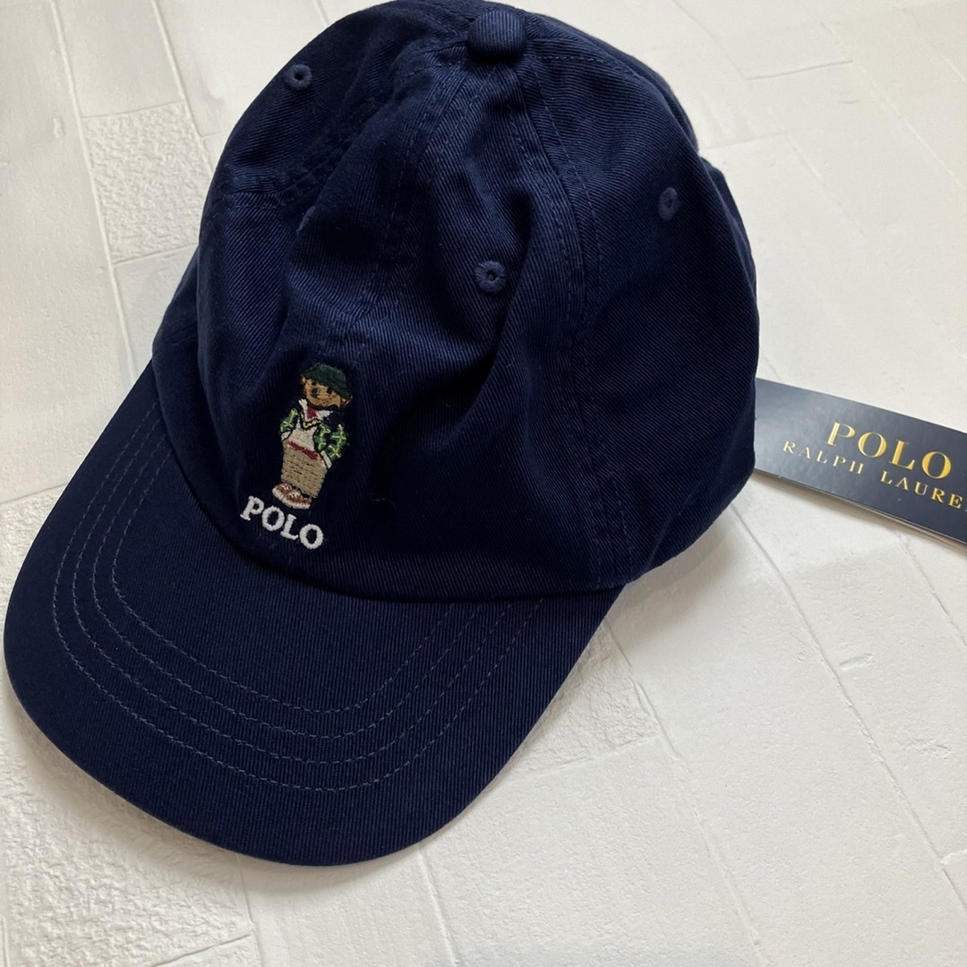 Ralph Lauren(ラルフローレン)の4-7歳　ラルフローレン  ネイビー　ベア刺繍　キャップ キッズ/ベビー/マタニティのこども用ファッション小物(帽子)の商品写真