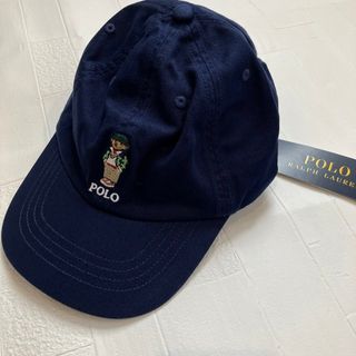 ラルフローレン(Ralph Lauren)の4-7歳　ラルフローレン  ネイビー　ベア刺繍　キャップ(帽子)