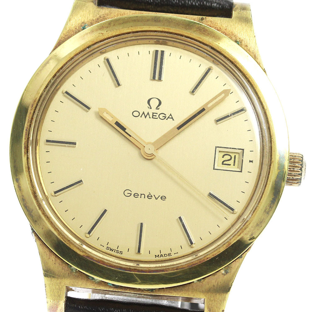 デイト付属品オメガ OMEGA 136.0102 ジュネーブ Cal.1030 ヴィンテージ 手巻き メンズ _785930