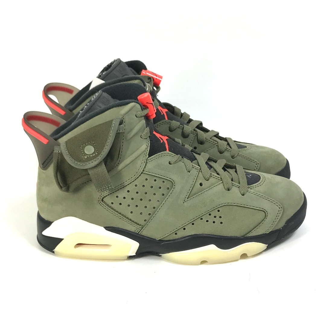 NIKE(ナイキ)のナイキ NIKE AIR JORDAN 6 RETRO SP  CN1084-200 トラヴィス スコット カクタス ジャック 紐 靴 シューズ スニーカー 合成皮革 ミディアムオリーブ インフラレッドブラック カーキ 未使用 メンズの靴/シューズ(スニーカー)の商品写真