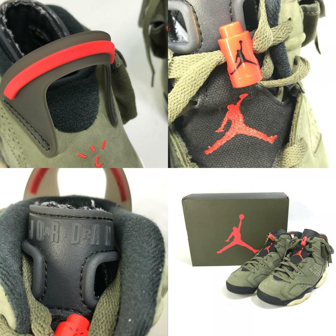 NIKE(ナイキ)のナイキ NIKE AIR JORDAN 6 RETRO SP  CN1084-200 トラヴィス スコット カクタス ジャック 紐 靴 シューズ スニーカー 合成皮革 ミディアムオリーブ インフラレッドブラック カーキ 未使用 メンズの靴/シューズ(スニーカー)の商品写真