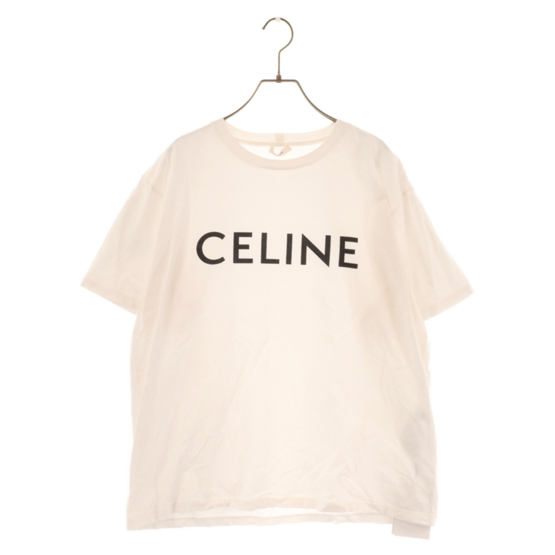 CELINE セリーヌ 22AW ルーズフィットロゴプリント半袖Tシャツ カットソー 2X681671Q ホワイト54センチ袖丈