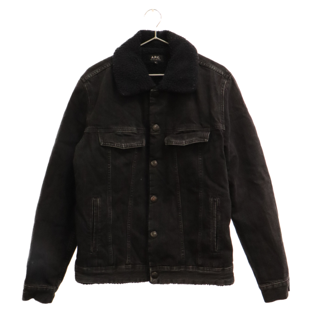 A.P.C(アーペーセー)のA.P.C アーペーセー 内ボア デニムジャケット ブラック メンズのジャケット/アウター(Gジャン/デニムジャケット)の商品写真