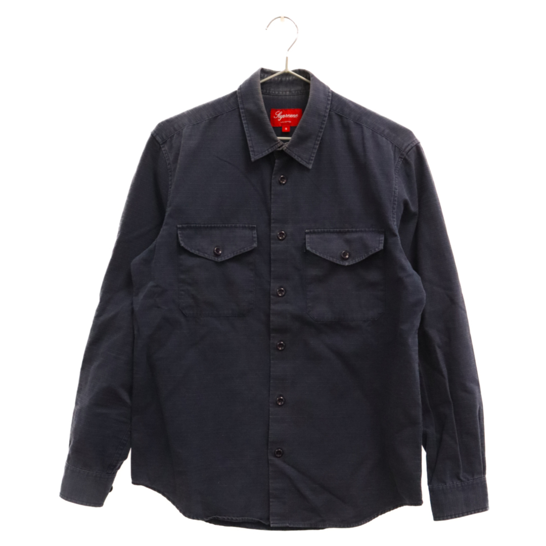 69センチ身幅SUPREME シュプリーム Work Shirt ワークシャツ 長袖 コットン ネイビー