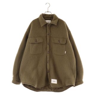 ダブルタップス(W)taps)のWTAPS ダブルタップス 22AW WCPO 01 JACKET WOPO SHGY 裏地キルティング シャギーシャツジャケット カーキ 222WVDT-JKM03(フライトジャケット)