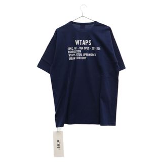 ダブルタップス(W)taps)のWTAPS ダブルタップス 20SS ACADEMY SS TEE ロゴプリント 半袖Tシャツ カットソー ネイビー 201ATDT‐CSM22(Tシャツ/カットソー(半袖/袖なし))