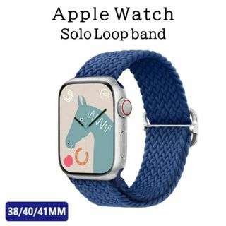 アップルウォッチ(Apple Watch)のApple Watch バンド ＃5 ブルー ソロループ M(ラバーベルト)