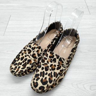 クラークス(Clarks)のClarks C MOCC LEOPARD ドライビングシューズ ヒョウ柄 サイズEU40 フラットシューズ ローファー ベージュ メンズ クラークス【中古】3-1212G◎(ドレス/ビジネス)