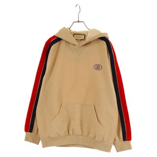 グッチ(Gucci)のGUCCI グッチ Jersey Hooded Sweatshirt ジャージー フーデッド プルオーバーパーカースウェットシャツ ベージュ 733972(パーカー)