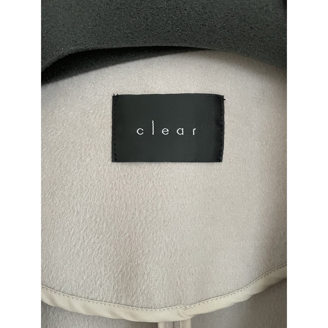 clear(クリア)のclear ビッグカラーチェスターコート レディースのジャケット/アウター(チェスターコート)の商品写真