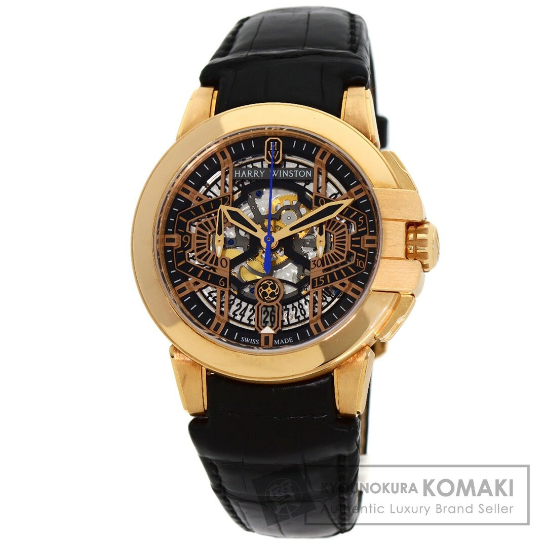 HARRY WINSTON(ハリーウィンストン)のHARRY WINSTON OCEACH44RR001 HW オーシャン クロノグラフ 44mm 腕時計 K18PG アリゲーター 18Kローズゴールド メンズ メンズの時計(腕時計(アナログ))の商品写真