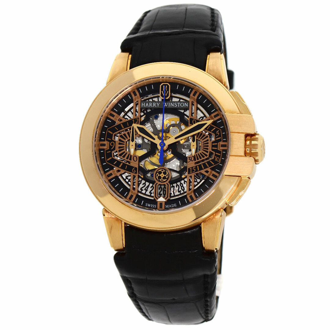 HARRY WINSTON(ハリーウィンストン)のHARRY WINSTON OCEACH44RR001 HW オーシャン クロノグラフ 44mm 腕時計 K18PG アリゲーター 18Kローズゴールド メンズ メンズの時計(腕時計(アナログ))の商品写真