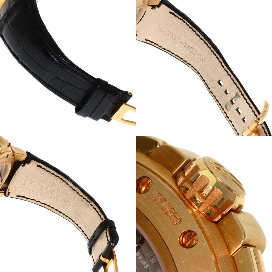 HARRY WINSTON(ハリーウィンストン)のHARRY WINSTON OCEACH44RR001 HW オーシャン クロノグラフ 44mm 腕時計 K18PG アリゲーター 18Kローズゴールド メンズ メンズの時計(腕時計(アナログ))の商品写真