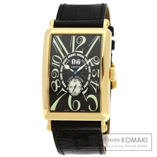 フランクミュラー(FRANCK MULLER)のFRANCK MULLER 1200S6GG  ロングアイランド グランギシェ 腕時計 K18YG 革 メンズ(腕時計(アナログ))